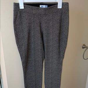 Black and White Herringbone Pants